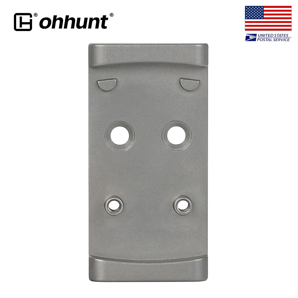 ohhunt® Titanium Adapter Plate Compatible with RMSc Cut Optic Holosun 407K/507K/EPS  Carry/EPS/RomeoZero/ohhunt RD U1/RD U3 for Glock 17 19 MOS