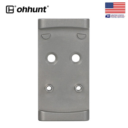 ohhunt® Titanium Adapter Plate Compatible with RMSc Cut Optic Holosun 407K/507K/EPS  Carry/EPS/RomeoZero/ohhunt RD U1/RD U3 for Glock 17 19 MOS