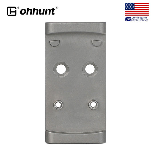 ohhunt® Titanium Adapter Plate Compatible with RMSc Cut Optic Holosun 407K/507K/EPS  Carry/EPS/RomeoZero/ohhunt RD U1/RD U3 for Glock 17 19 MOS