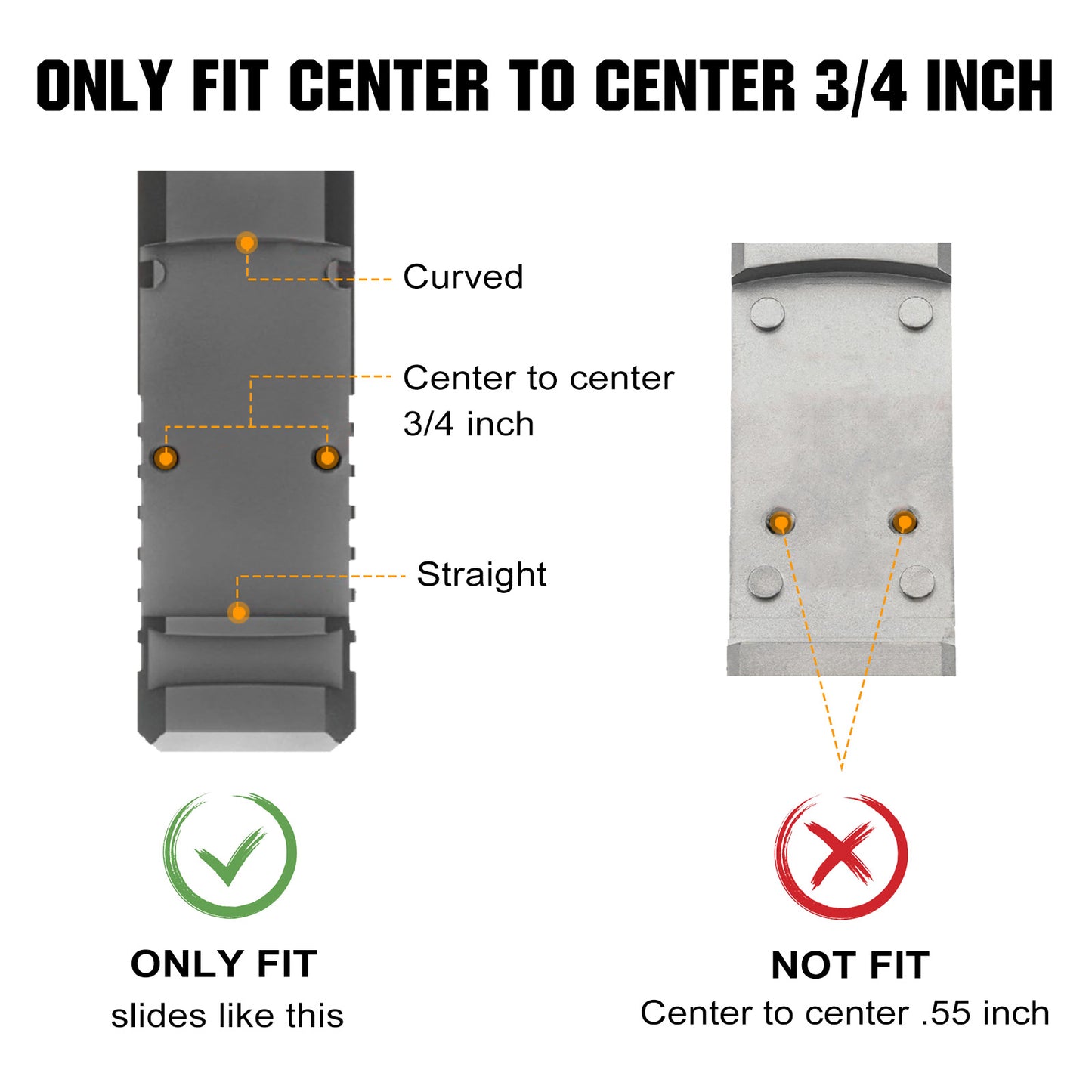 ohhunt® Titanium Optics Adapter Plate Compatible with RMR to RMS Compatible with Holosun 407K/507K/EPS Carry/EPS/RomeoZero fit RMR Cut Slide Without Thread Post