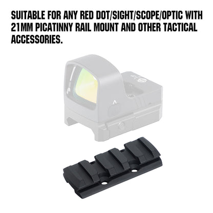 ohhunt® Universal Picatinny Rail Rib Mount for Compact Red Dot Optic fit 0.395' Ventilated Ribs Shotgun Accessories