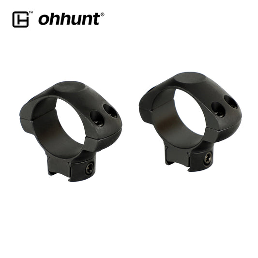 ohhunt® Steel 1 inch Scope Rings for 11mm 3/8 Dovetail Rail Airgun - Low Profile