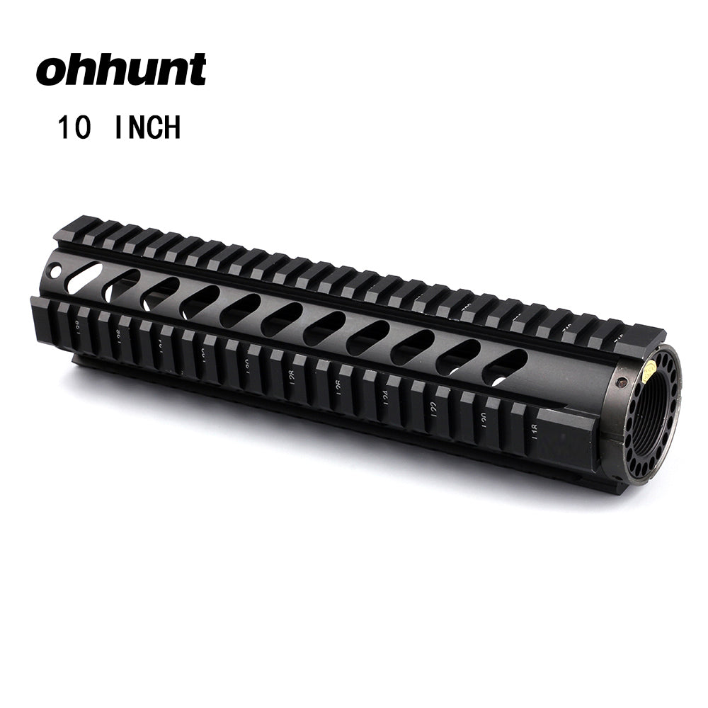 ohhunt® AR-15 10" Mid Length Free Float Quad Rail Handguard with Barrel Nut