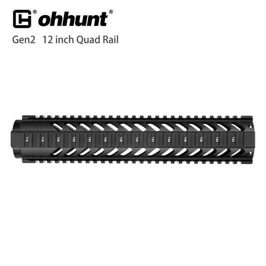 Ohhunt Gen2  AR-15 12 inch Free Float Quad Rail Handguard