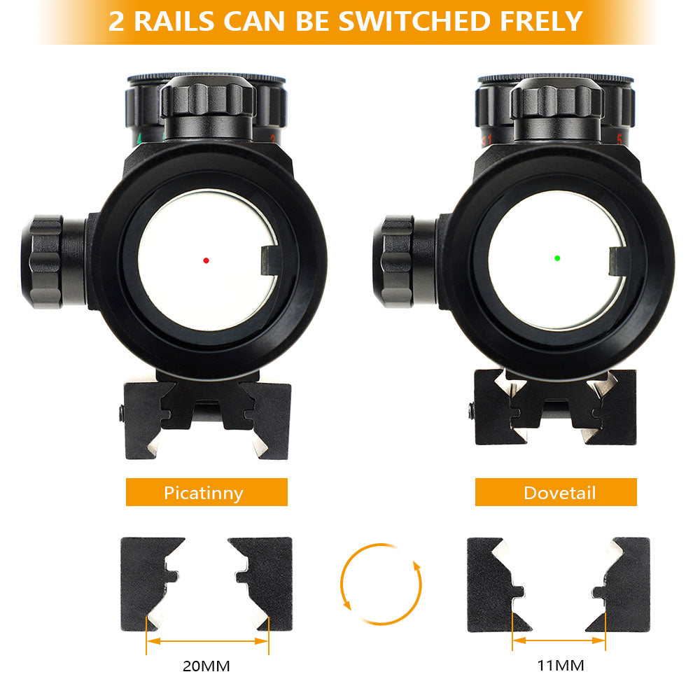 ohhunt Compact 1X30 Red green Dot Sight Low Power fit Picatinny and do