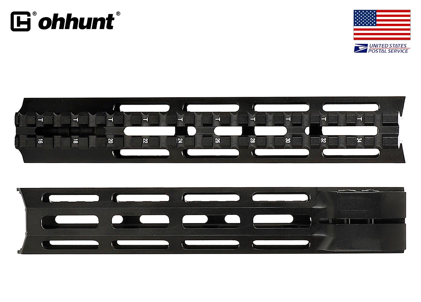 ohhunt® AR-15 Protetor de mão M-Lok de flutuação livre de 9 polegadas