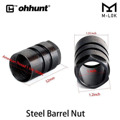ohhunt® AR-15 10" Free Float M-Lok Handguard With Steel Barrel Nut  Low Profile