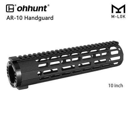 ohhunt® Ultra Light AR10 .308 M-lok Free Float Handguard - 10 inch