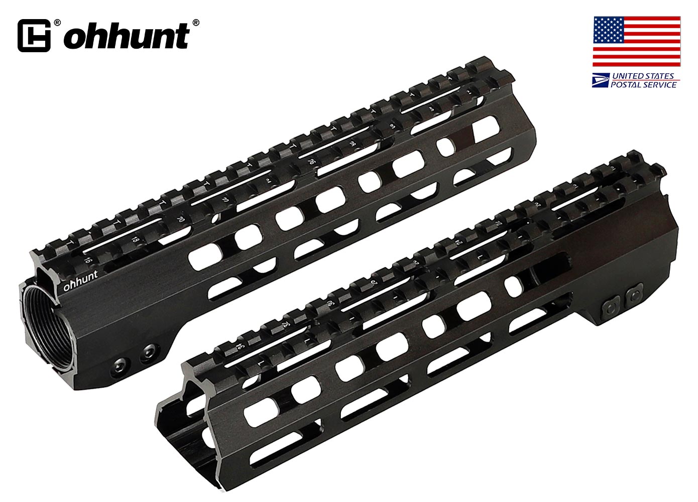 ohhunt® AR-15 Protetor de mão M-Lok de flutuação livre de 9 polegadas