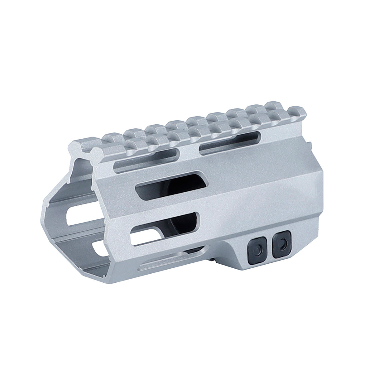 Unbranded AR-15 Raw 4 inch M-lok Handguard Free Float, Silver Color