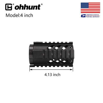 Ohhunt AR-15 4" Free Float Quad Rail Hand guard