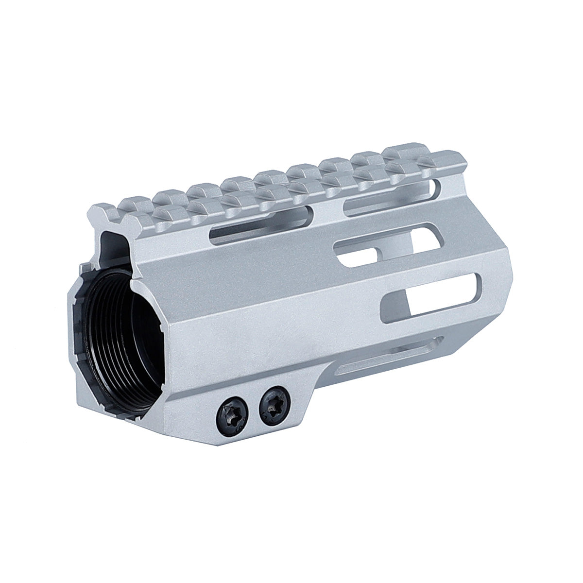 Unbranded AR 15 Ultra Slim Raw M-lok Handguard Silver Color 4" 7" 9" 10" 12" 13.5" 15" 17"