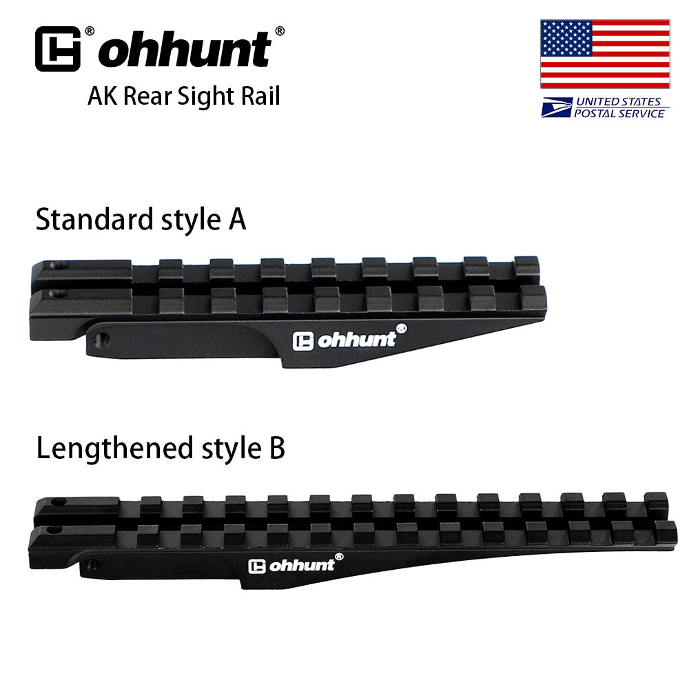 Ohhunt AK 47/74 Rear Sight Rail Mount for Red Dot Sight Low Profile ...