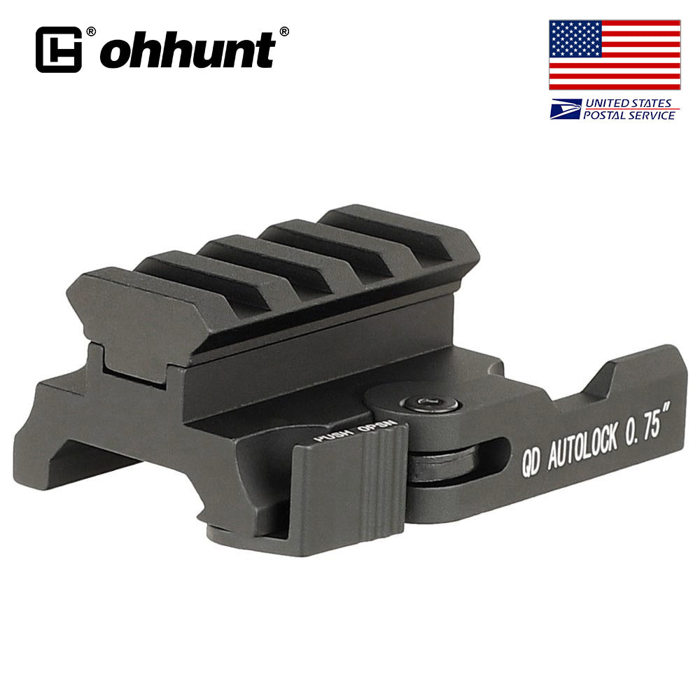 ohhunt QD Autolock Red Dot Picatinny Riser Mount Adaptor 0.75"
