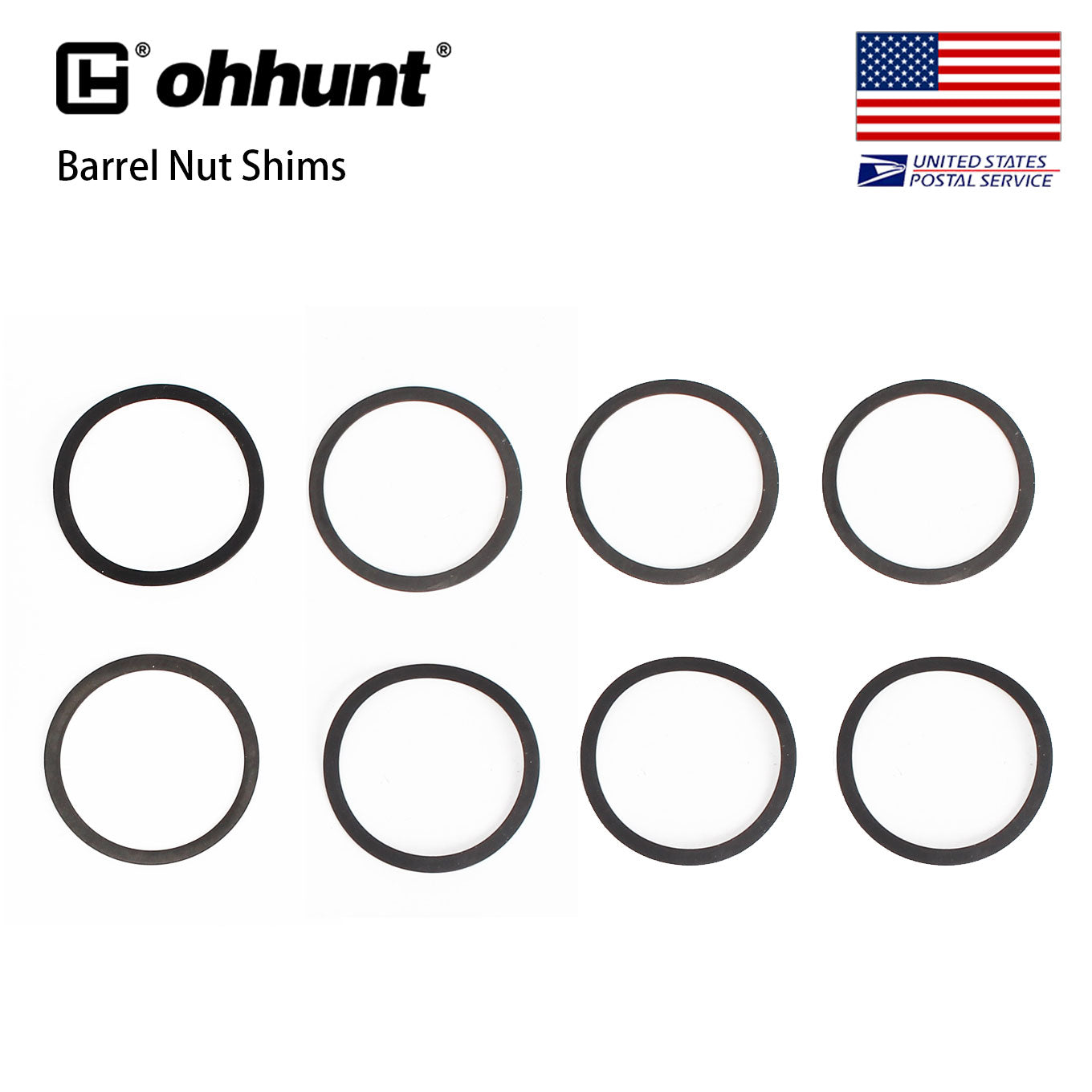 ohhunt® AR15 Free Float Barrel Nut Shims Metal Spacers