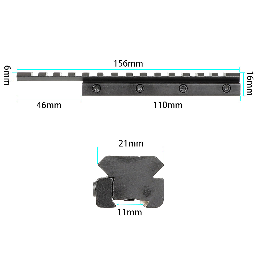 ohhunt® Extension 11mm Dovetail to Picatinny Rail Adapter Convert Moun