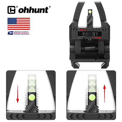 Ohhunt Polymer AR15/M16 Flip up Sight Back-Up Front Rear Sights
