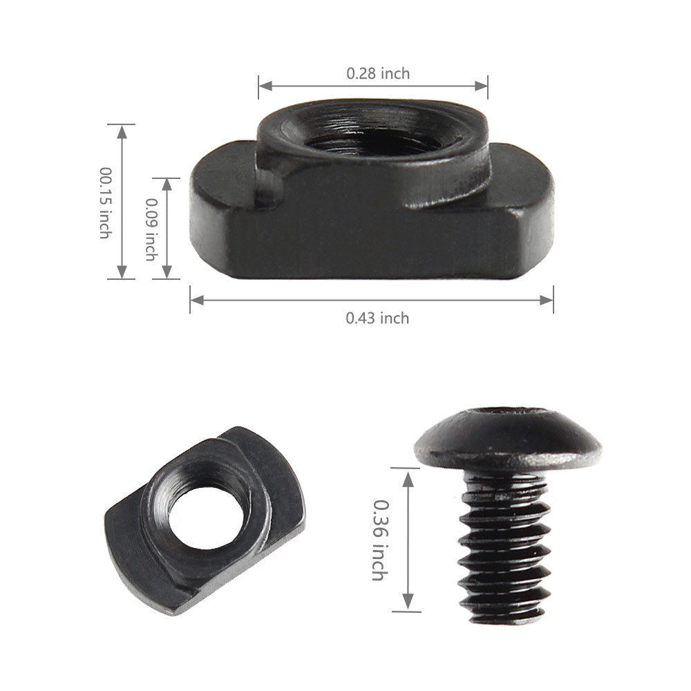 M-LOK Screw T-Nut Replacement Set mlok Hardware for Rail Sections 10-P ...