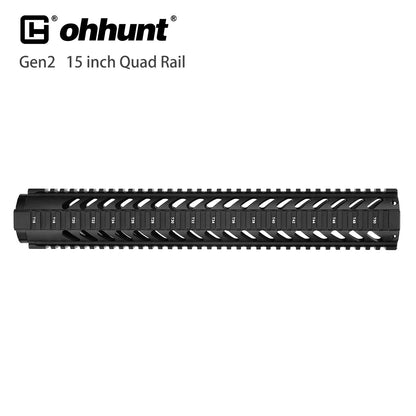 Ohhunt Gen2  AR-15 15 inch Free Float Quad Rail Handguard