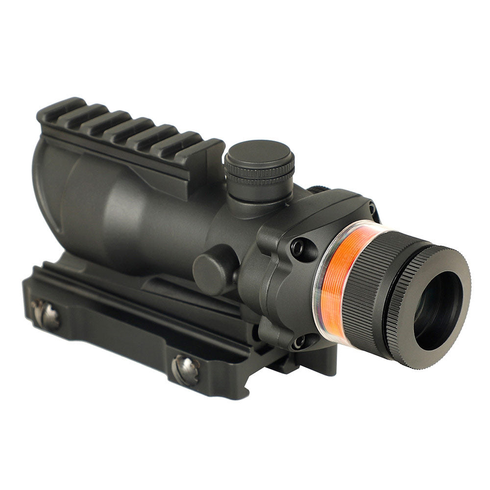 ohhunt 4X32 Rifle Scope Red Fiber Optic Illuminated Reticle With Top Rail Diopter Adjustment For Hunting