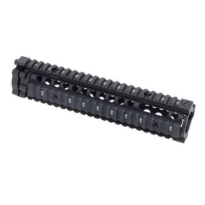 ohhunt® 9.6" Mid-Length MK18 Quad Rail Handguard Free Floating Barrel Two-pieces Drop-in Design for AR-15