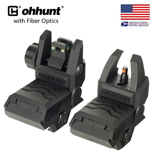 Ohhunt Polymer AR-15 Flip up Front Rear Sight Back-Up Sight Kit