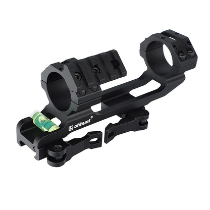 ohhunt QD 1 inch 30mm Cantilever Scope Mount with Picatinny Rail Bubble Level AR15 AK 47