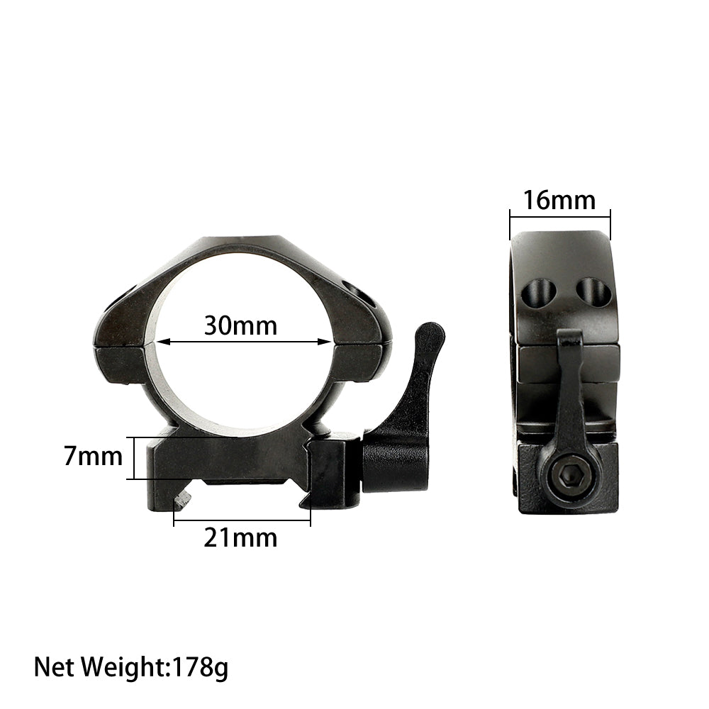 RWU013015 UTG PRO 30mm/2PCs Medium Profile P.O.I Picatinny Rings - Scope Rings Cantilever Mounts - Foto 5