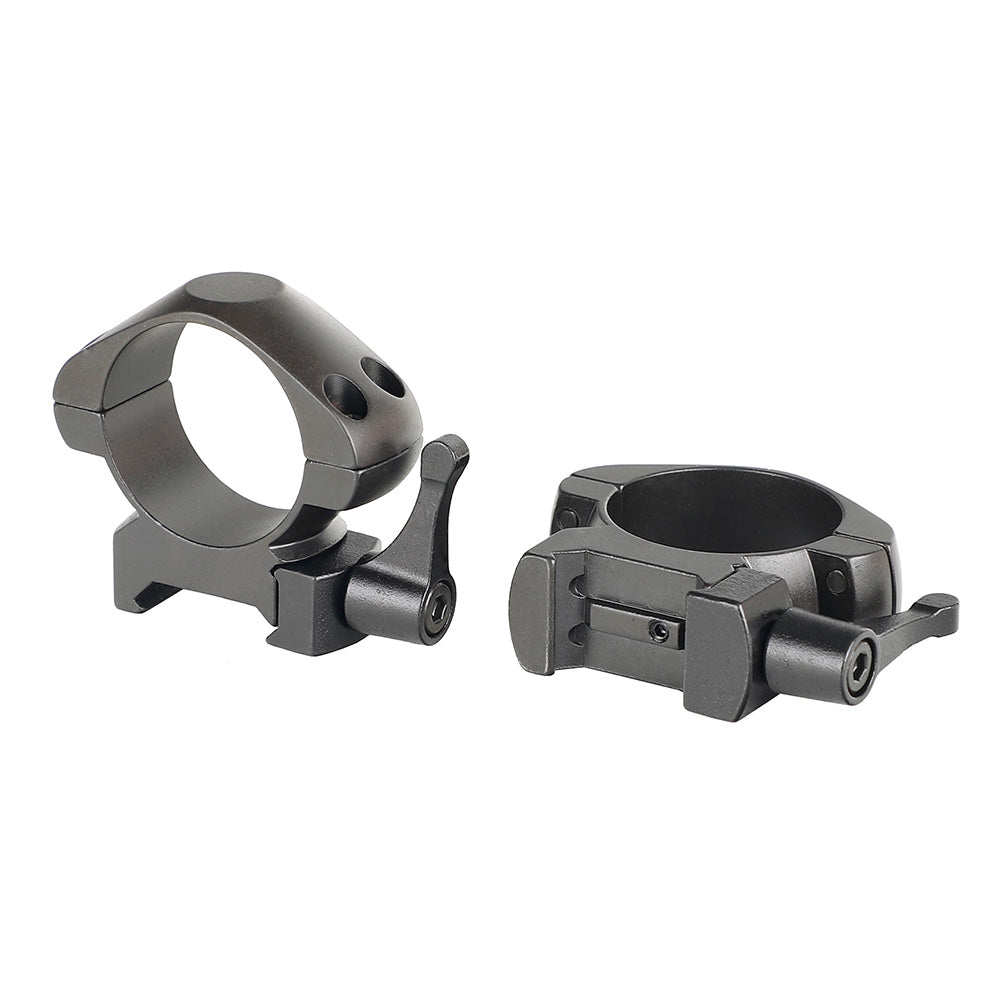 ohhunt® Steel Quick Release 30mm Picatinny Scope Rings Mount Medium Profile 2PCs