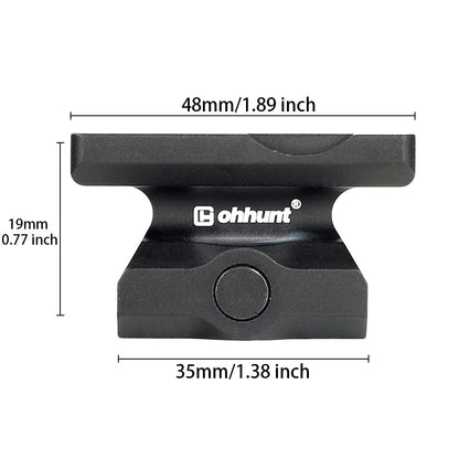 ohhunt Red Dot Mount 0.78" For Standard Height AR15 Iron Sights Black