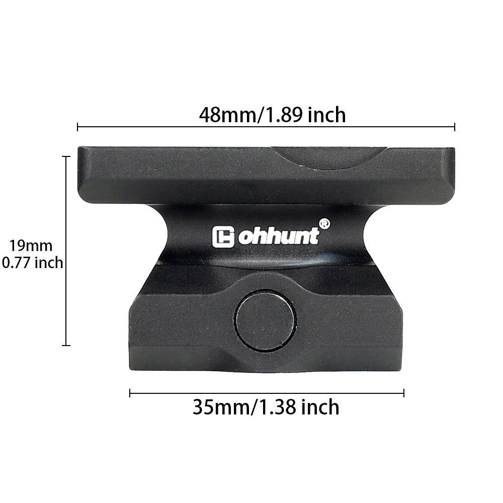 ohhunt Red Dot Mount 0.78" For Standard Height AR15 Iron Sights Tan