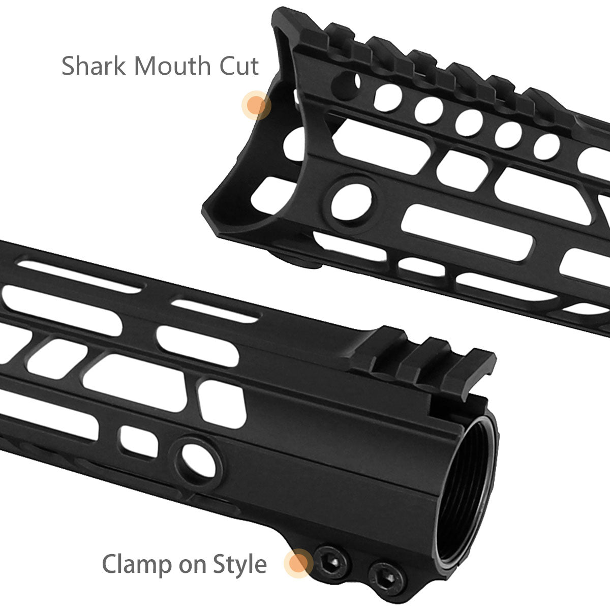 ohhunt® AR-15 Slim & Lightweight M-lok free floating Handguard with "C" Cut Front 7" 9" 10" 12" 13.5" 15" 17"