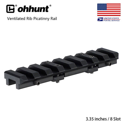ohhunt® Ventilated Shotgun Rib Mount Picatinny - 3.35 inch 8 Slot