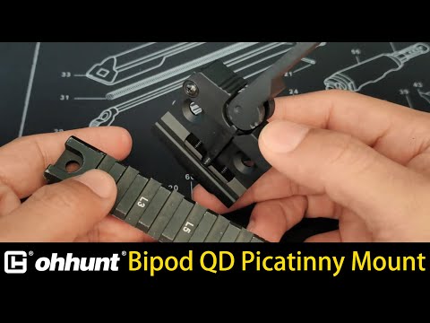 ohhunt® ピカティニーバイポッド QDマウントアダプター 17Sスタイル 高