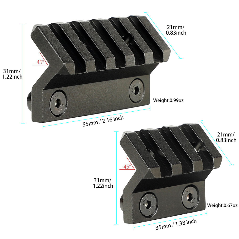 Rail Picatinny 45 Degrés QD 3 Slots Aluminium Noir – Billau Armes Tournai Rail Picatinny 45 Degrés QD 3 Slots Aluminium Noir – Billau Armes Tournai