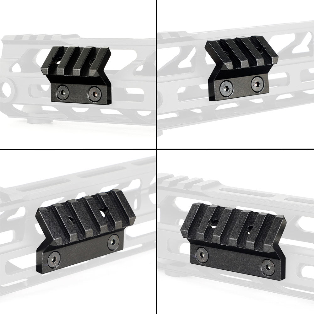 45 Degree Offset Picatinny Rail Mount - 20mm Low Profile Adapter For Hunting & Shooting