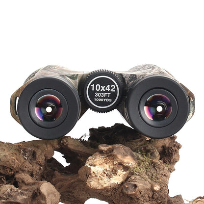 ohhunt B2 10X42 Camouflage Binoculars Waterproof Fogproof Telescope Wide-angle Bright Optics Camping Hiking Binocular