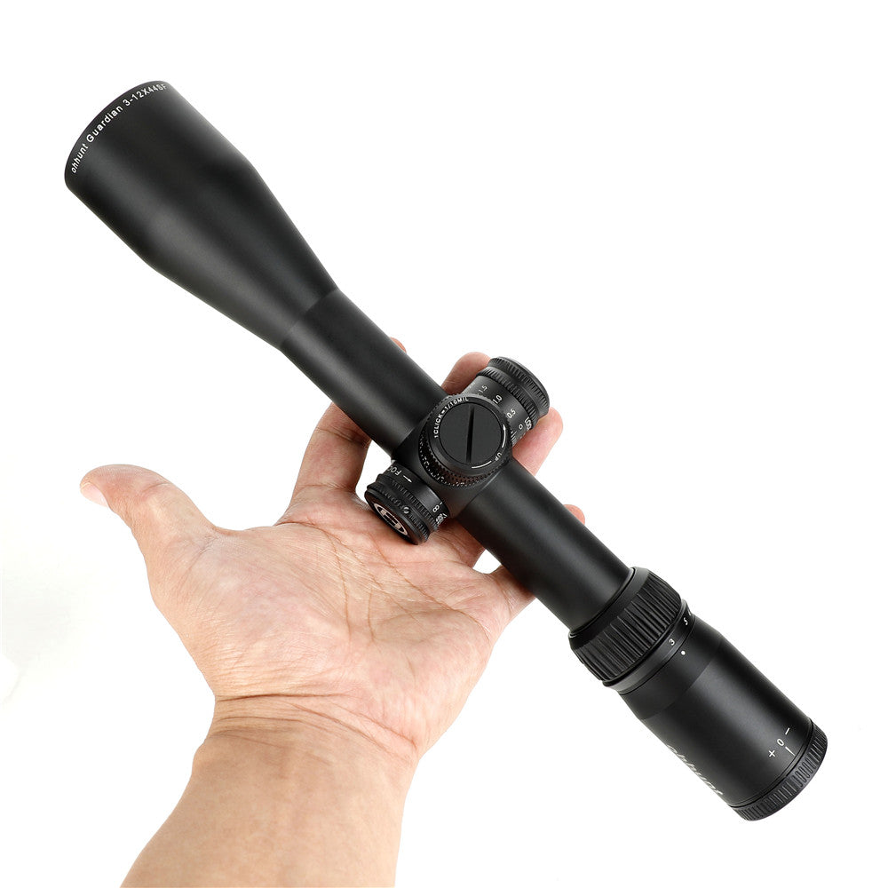 ohhunt Guardian 3-12X44 SF Hunting Rifle Scope 1/2 Half Mil Dot Reticle Side Parallax Turrets Lock Reset Tactical