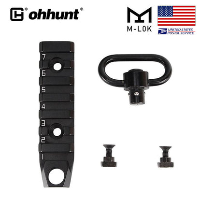ohhunt® M-LOK Handguard Link Picatinny Rail Section With Quick Detachable Sling Swivel QD Attachment Feature