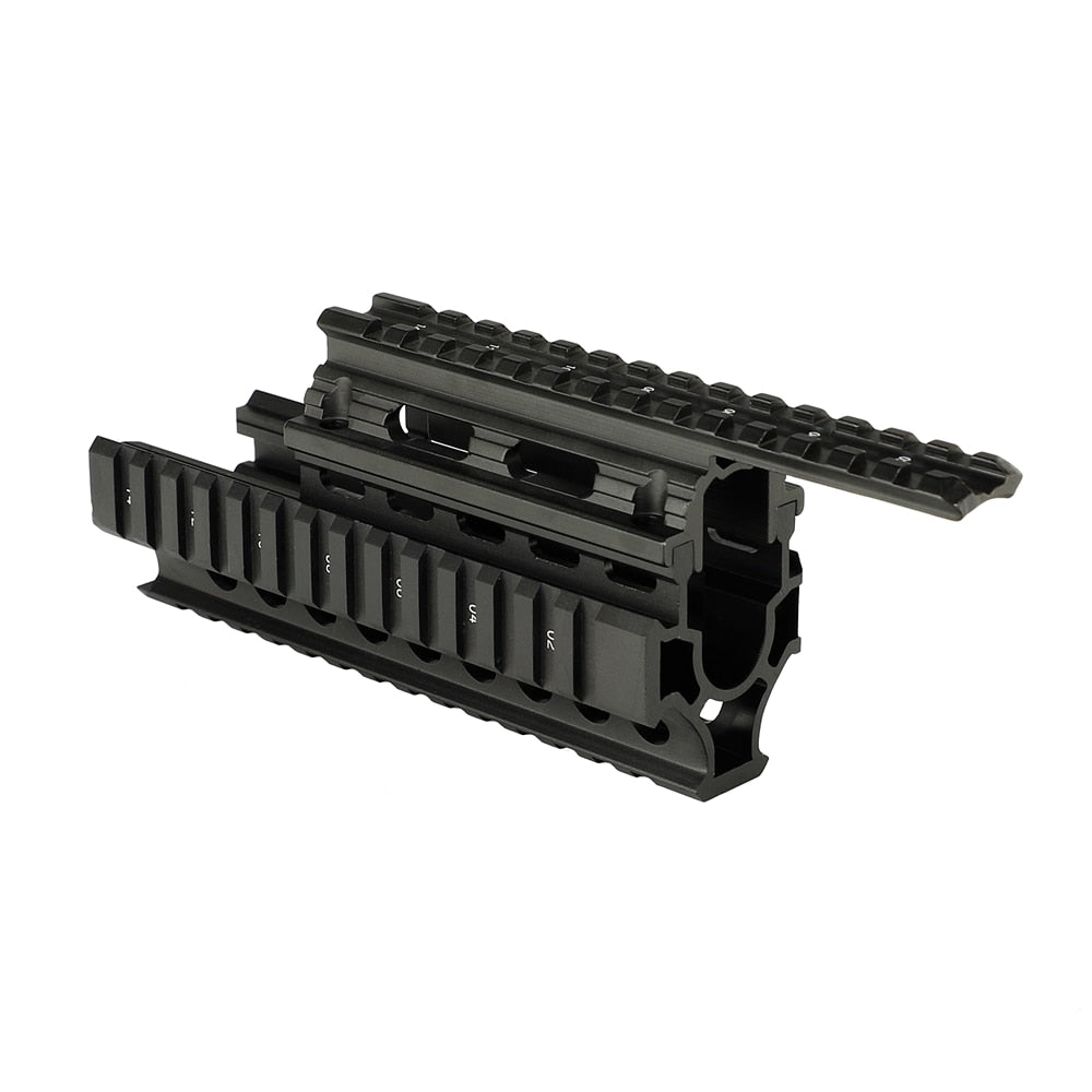 ohhunt Universal AK-47 Quad Rail Handguard 2-Piece Construction with R