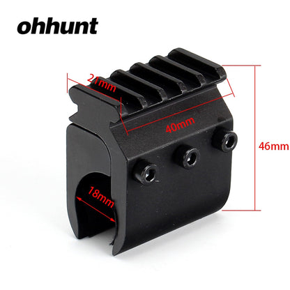ohhunt Tatcical Barrel Mount with Picatinny Rail for Flashlight & Scope Sight