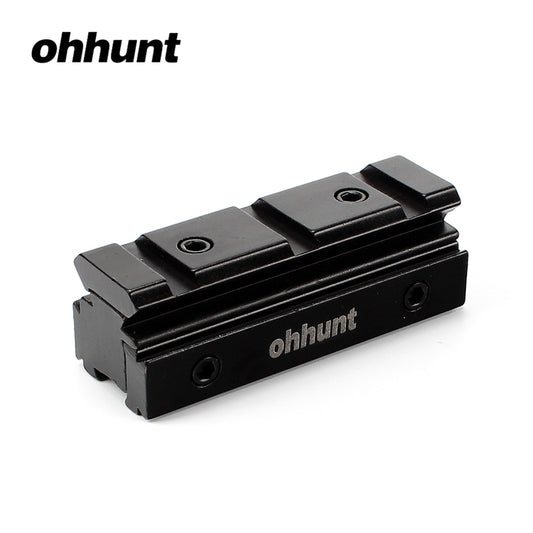 ohhunt lote 11mm trilho de cauda de andorinha para trilho de 20mm conversor escopo montagem base de rifle com três trilhos de cauda de andorinha
