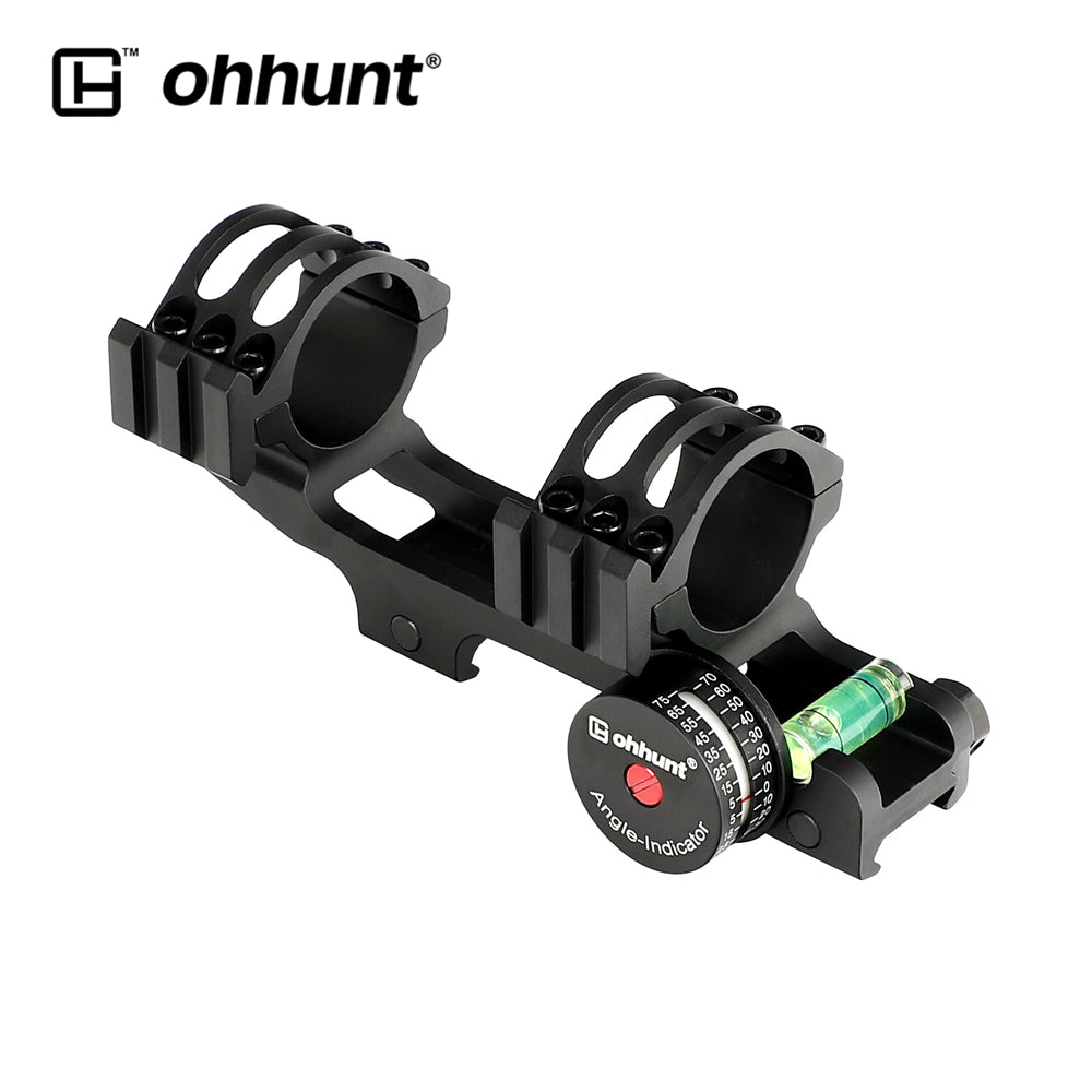 ohhunt 20 MOA Picatinny Scope Mount Extended Rings with Angle Cosine Indicator Kit Bubb Level for 1 inch/30mm Tube