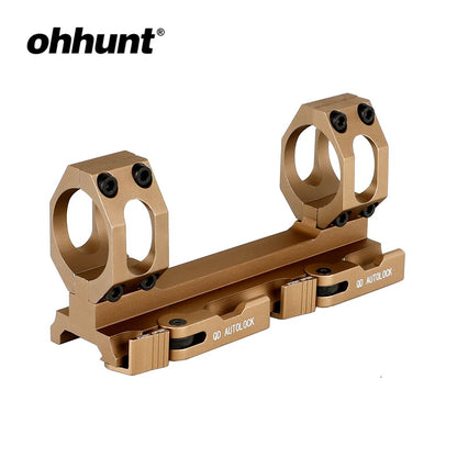 ohhunt Tactical Rock-Solid 25.4mm 30mm Scope Picatinny Rings QD Mounts Bases With Quick Detach Auto Lock System BLACK/FDE
