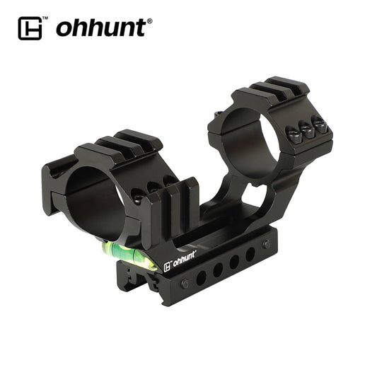 ohhunt 1 polegada 30mm Diâmetro 11mm 3/8" Dovetail 20mm Picatinny Rifle Scope Rings Mount with Bubble Level Extra Rail