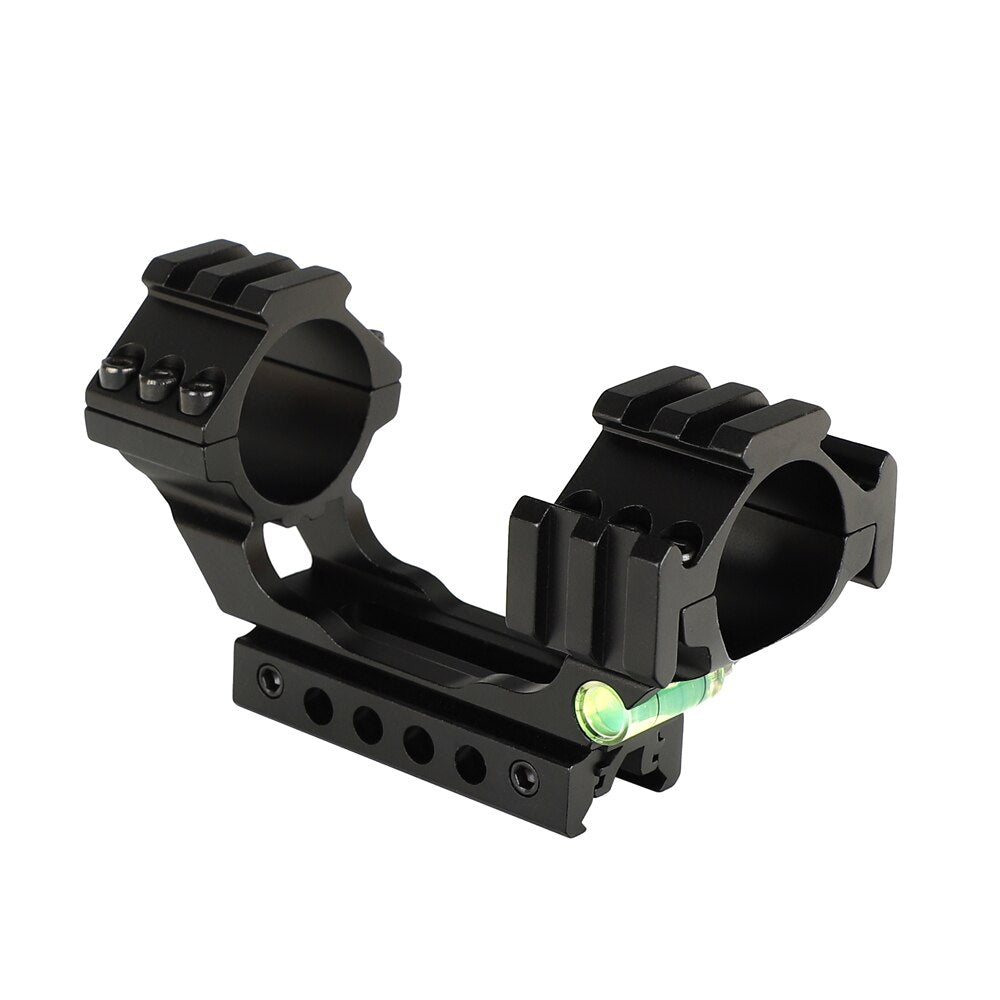 ohhunt 1 inch 30mm Diameter 11mm 3/8" Dovetail 20mm Picatinny Rifle Scope Rings Mount with Bubble Level Extra Rail