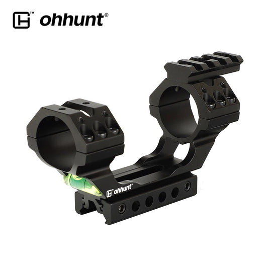 ohhunt 11mm 3/8" Dovetail Picatinny Rings 1 inch 30mm Mount Rail Bubble Level with Top Rail