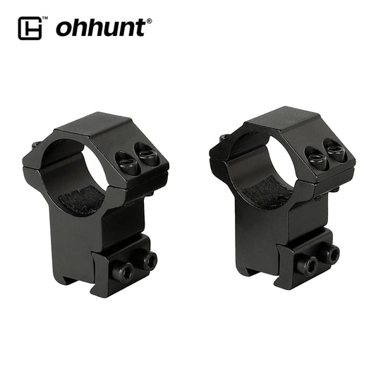 ohhunt® 11mm Dovetail 1 inch Scope Rings with Stop Pin 2PCs High Profile Rifle Scope Mount Accessories