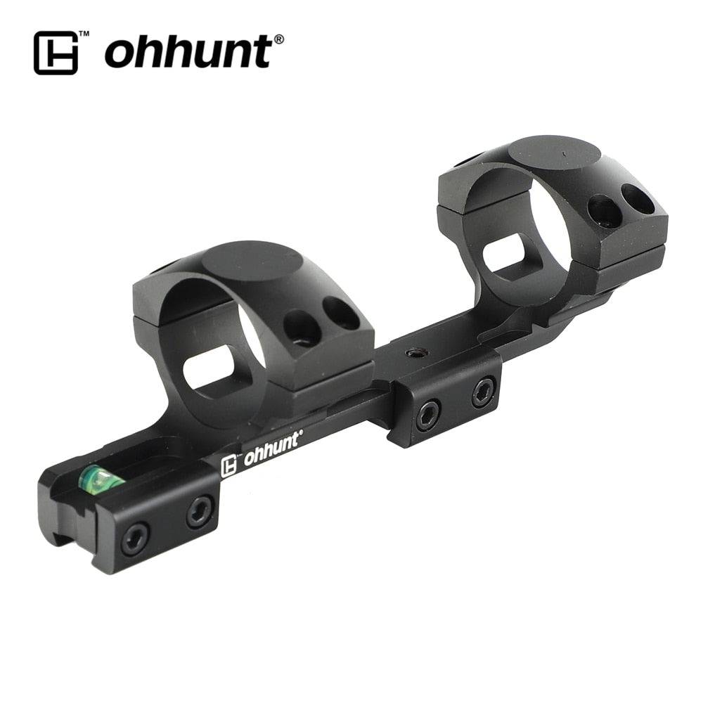 ohhunt 11mm 3/8" Dovetail Scope Rings 30mm/1 inch Dia Cantilever Mount with Bubble Level
