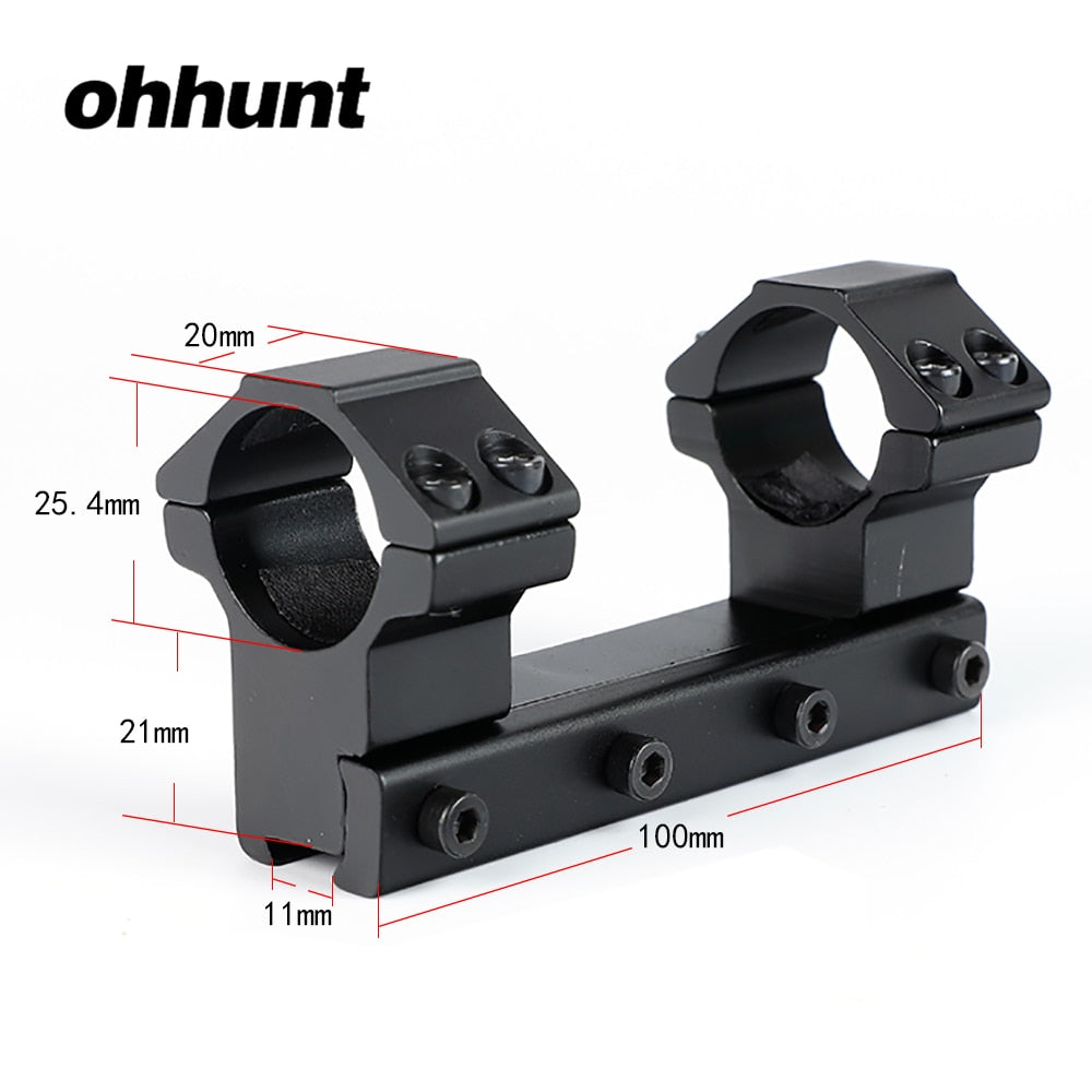 ohhunt 1 inch High Profile 11mm Dovetail Scope Ring Mounts